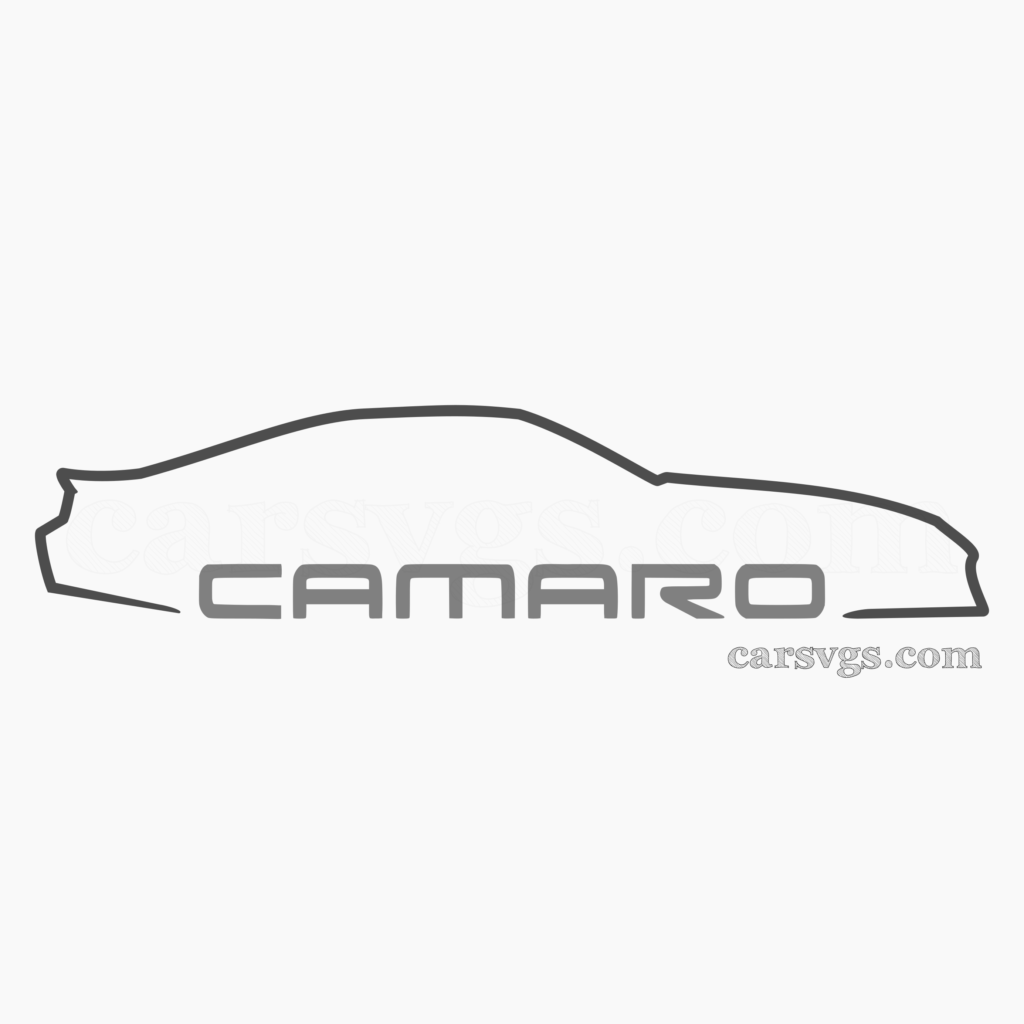 80s Camaro Outline SVG with Logo