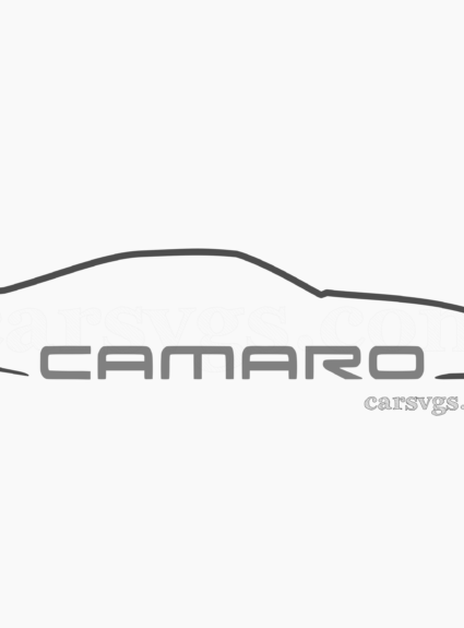 80s Camaro Outline SVG with Logo